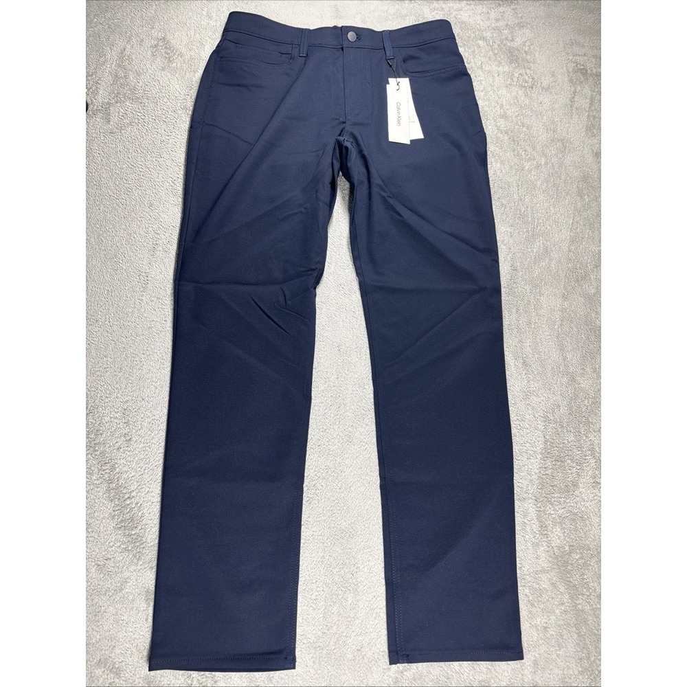 Calvin Klein Men's Slim-Fit Stretch 5-Pocket Pant Sky Captain Size 34Wx32W NWT